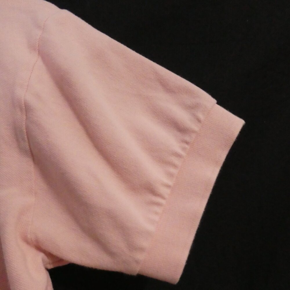 Lacoste Light Pink Polo Shirt with Green Croc Logo - Picture 11 of 13
